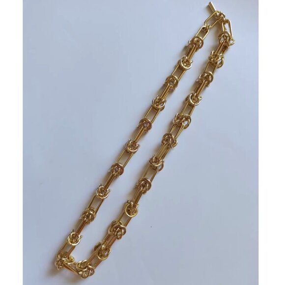 NWT COS Knotted T-Bar Chain Necklace Gold - Picture 5 of 6